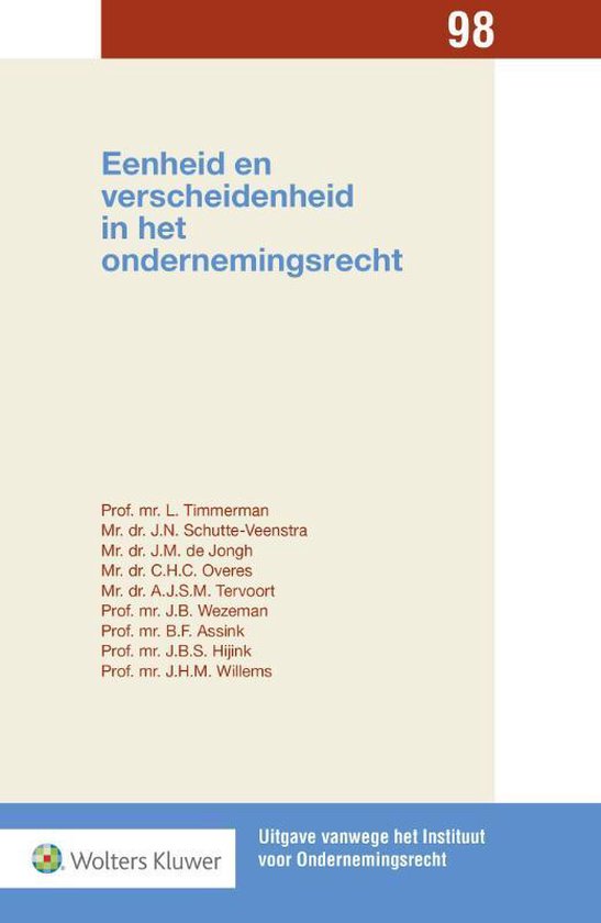 Eenheid en verscheidenheid in het ondernemingsrecht - cover