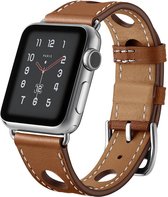 Leren hermes band - bruin - Geschikt voor Apple Watch