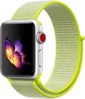 Sport loop Geschikt voor Apple watch bandje 42mm / 44mm - Neon groen - Geschikt voor Apple watch bandjes