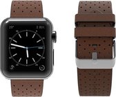 Leren ventilate band - bruin - Geschikt voor Apple Watch