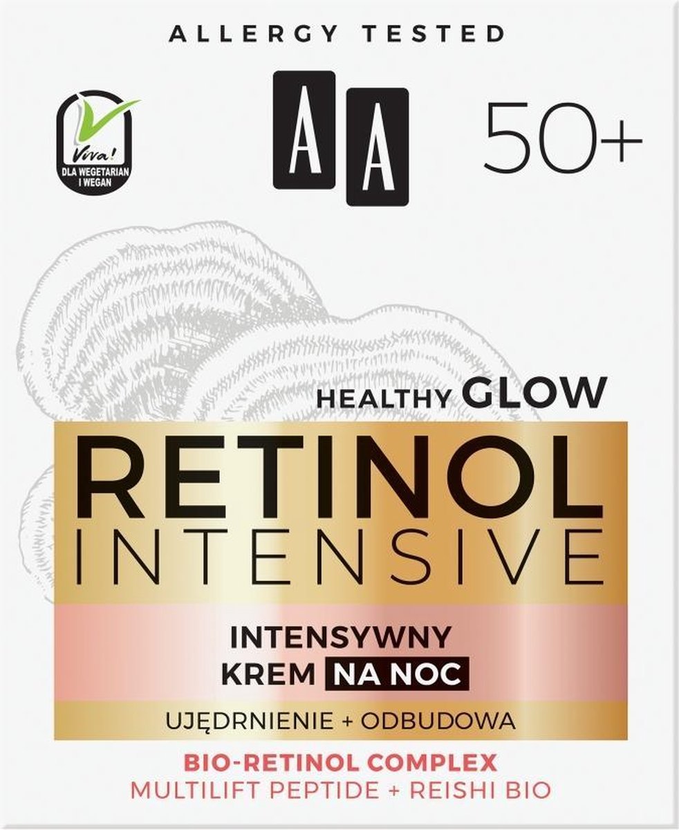 Aa - Retinol Intensive 50+ Intensive Cremation For The Night Reduction Firming + Rebuilding Multilift Peptide & Reishi Bio 50Ml