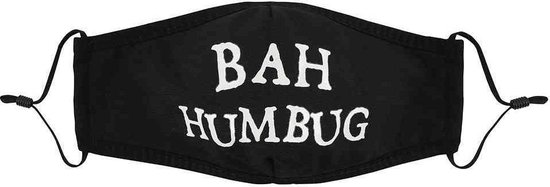 Something Different - Black Bah Humbug Masker - Mondkapje - Zwart/Wit