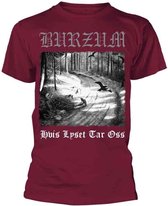 Burzum Unisex Tshirt -XXL- HVIS LYSET TAR OSS (MAROON) Bordeaux rood