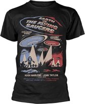 Plan 9 Unisex Tshirt -XXL- EARTH VS. THE FLYING SAUCERS - POSTER (BLACK) Zwart