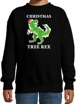 Christmas tree rex Kerstsweater / Kerst trui zwart voor kinderen - Kerstkleding / Christmas outfit 14-15 jaar (170/176) - Kersttrui