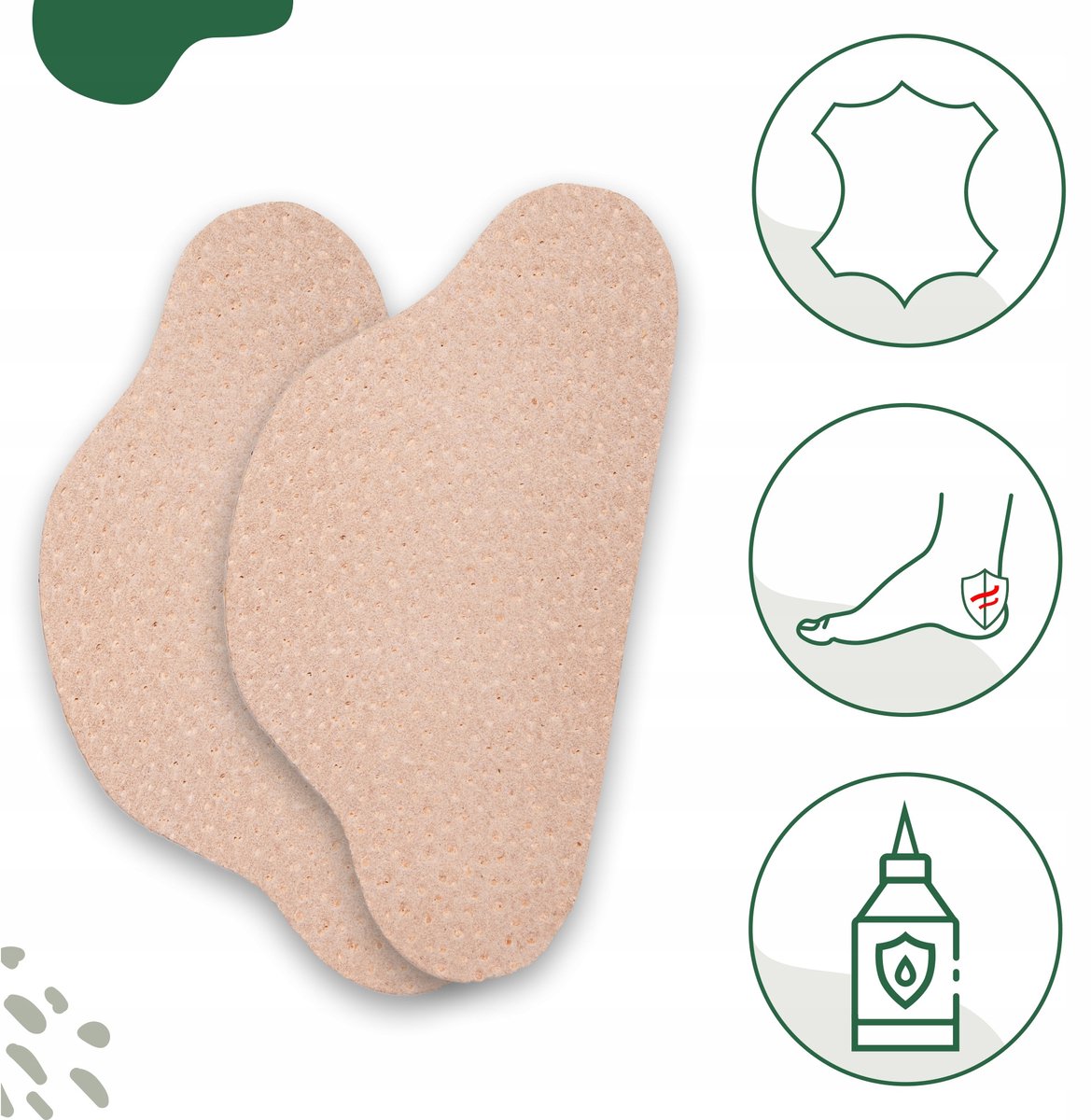 Natuurlijke Leren Hakbeschermers - Comfort & Reparatie