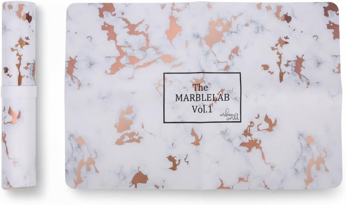Portable mat voor nail art - tafelkussen met rosegouden patroon