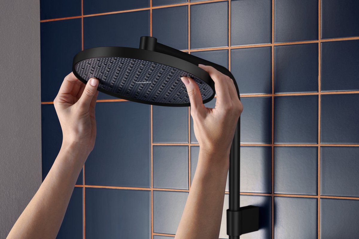 Hansgrohe Activera S - showerpipe - 240 - 1jet - ecosmart - mat zwart