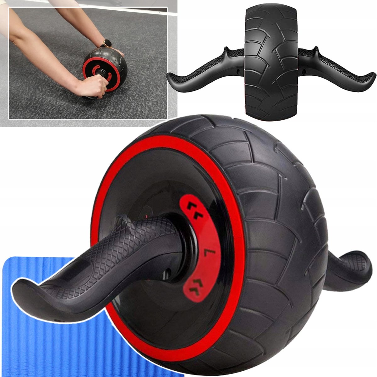 Buikspierroller met Mat voor Krachttraining en Cardio