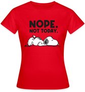 Peanuts Snoopy Nope Not Today Kantoor Humor T-Shirt Dames