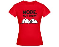 Peanuts Snoopy Nope Not Today Kantoor Humor T-Shirt Dames