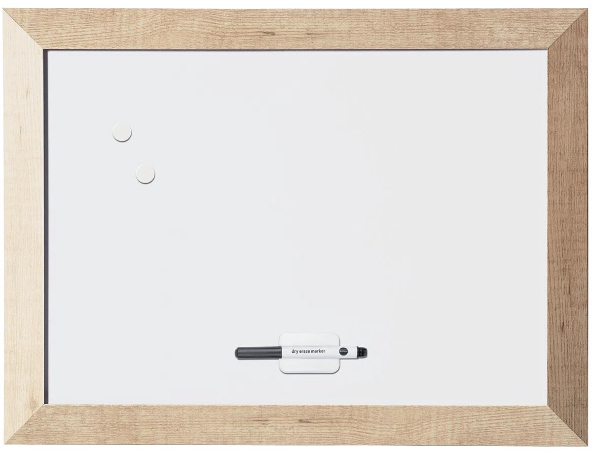 Bi-Office Bisilque Kamashi - Whiteboard - Magnetisch - Niet kantelbaar - met naturel kader