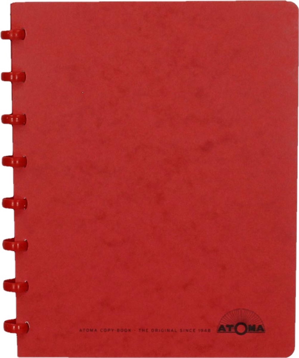 Atoma schrift | ft A5 | 144 bladzijden | geruit 5 mm | rood