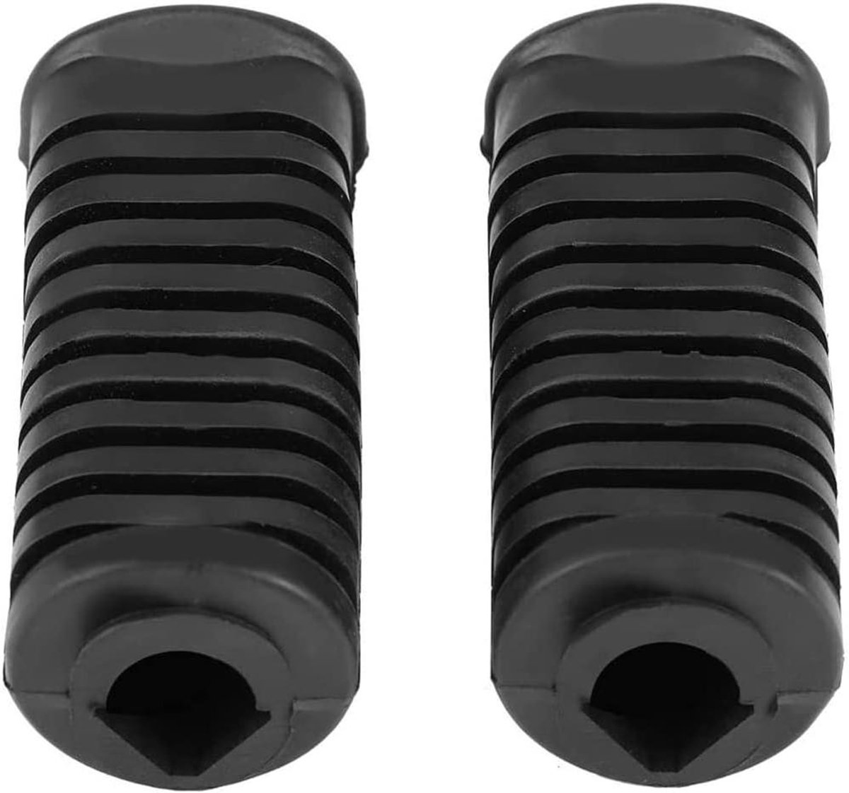 CSGoods - Rubberen Motorfiets Voorvoetsteunen Cover Zwart Antislip - Voetsteun Pedaal Shell - CL90 CT90 CL100S SL90 CB100 CL100 - 2-Pack