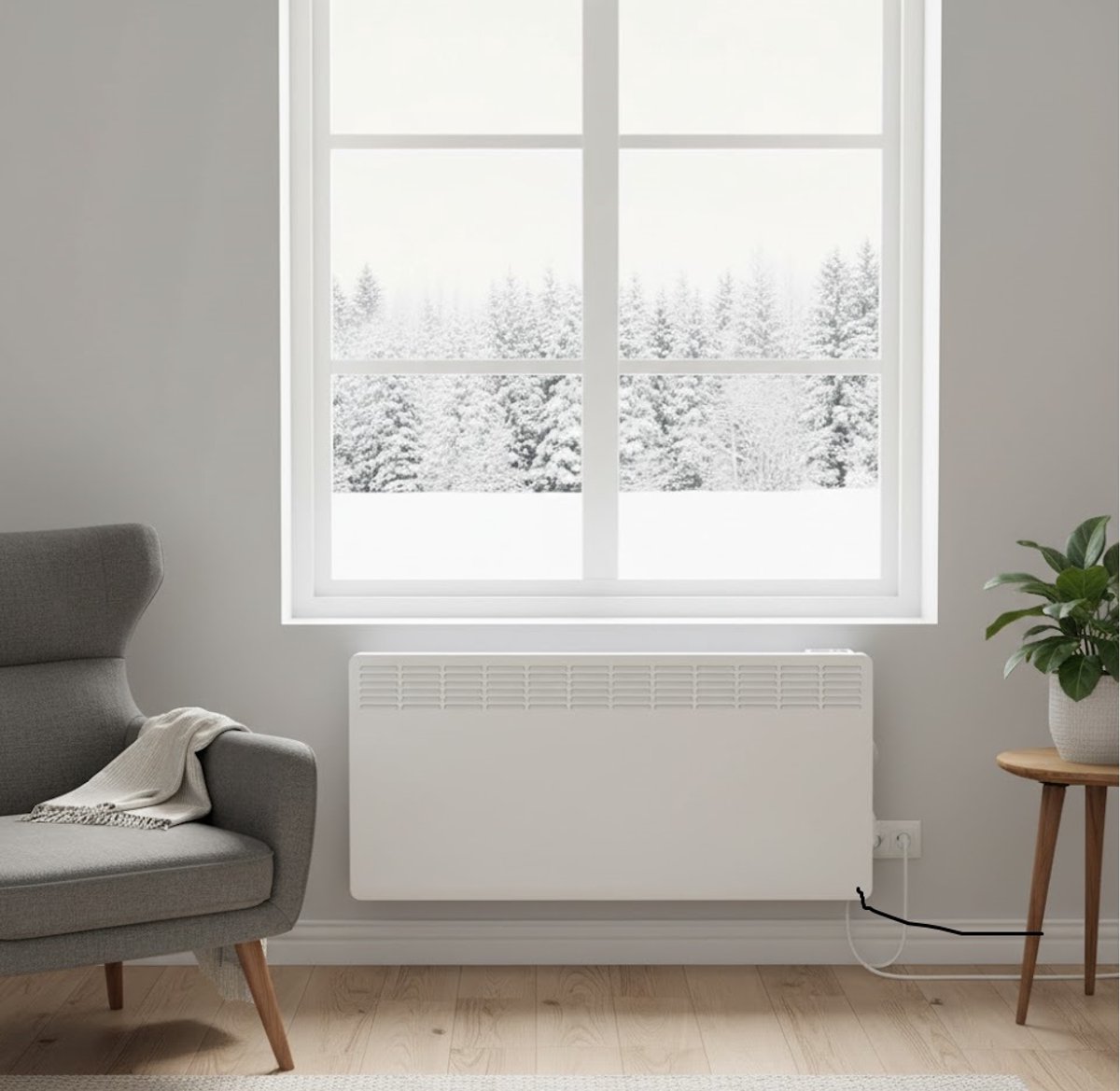 Slimme Wand Convector Verwarming 2500W - Verwarming 2500W LCD-Display Programmeerbare Timer - Medahomestore