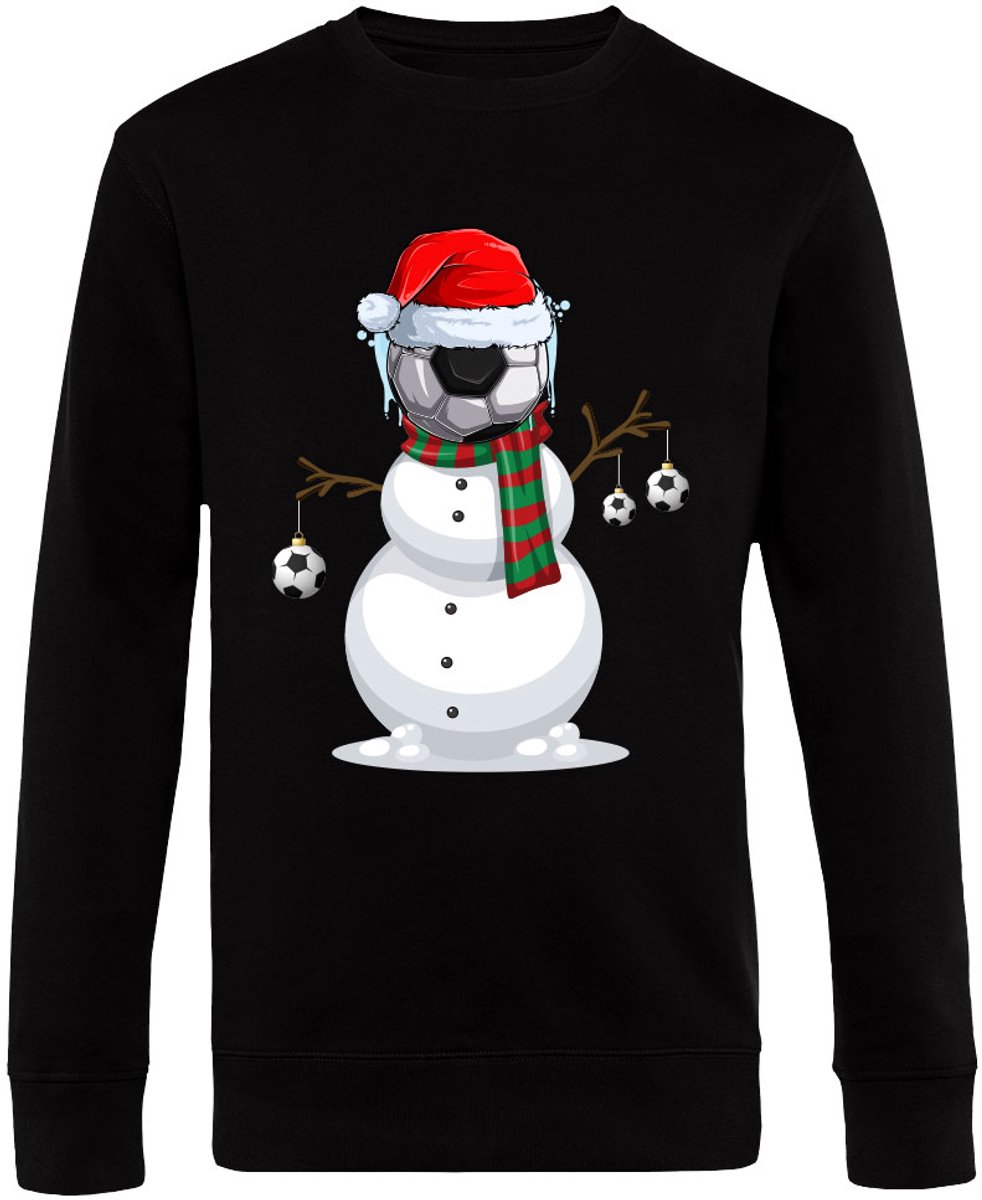Kerst Sneeuwpop Met Voetbal Kindertrui - kersttrui - sweater - kerstpull - Kinderen