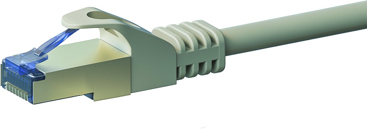 Danicom CAT6a S/FTP (PIMF) patchkabel - 1 meter grijs - netwerkkabel - internetkabel - UTP kabel - RJ45 - 10000 mbit/s