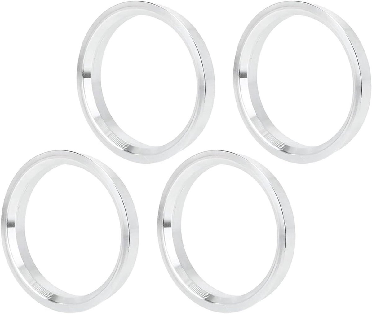 Provento - Set van 4 aluminium hub centric ringen voor auto wielen - 73.1mm buitendiameter naar 54.1mm binnendiameter