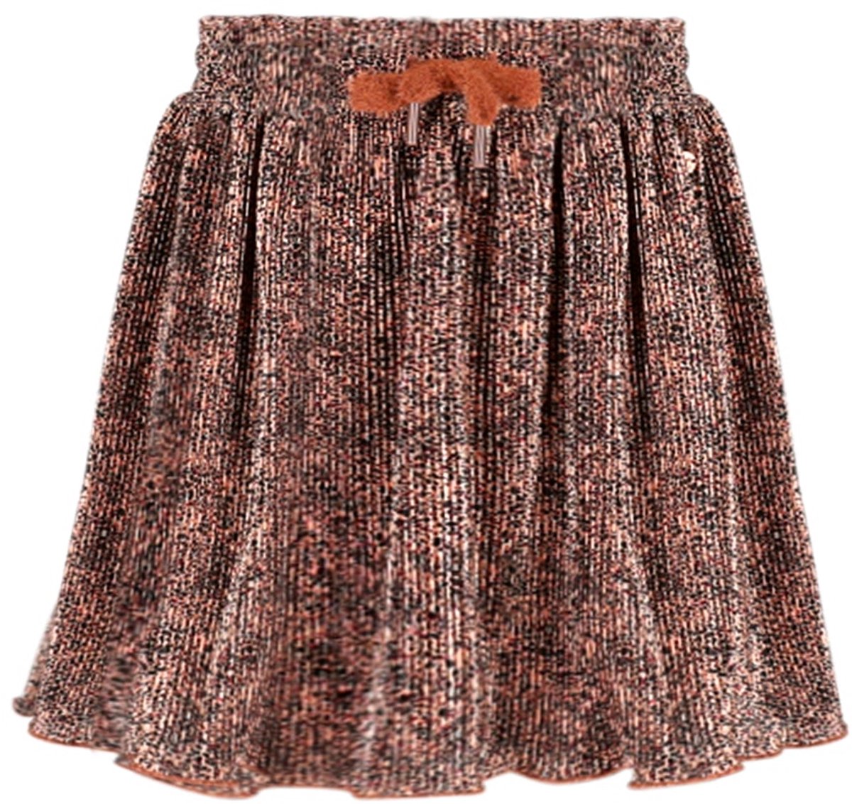 NONO - Nele AOP Leopard Plissee Skirt - Taupe - Maat 146-152