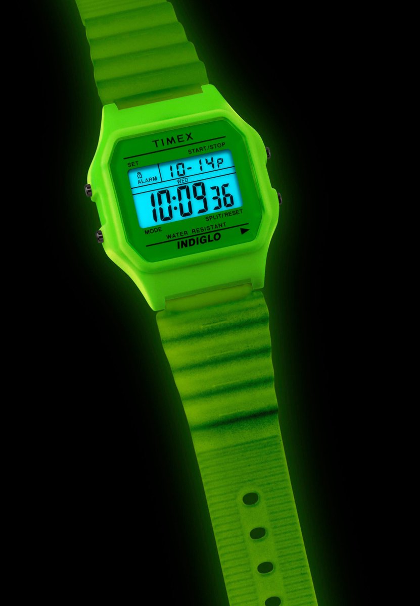 Timex Timex 80 Digital Day Date Yellow Case: 100% Resin | Armband: 100% Resin 34 mm TW2Y02600AJ