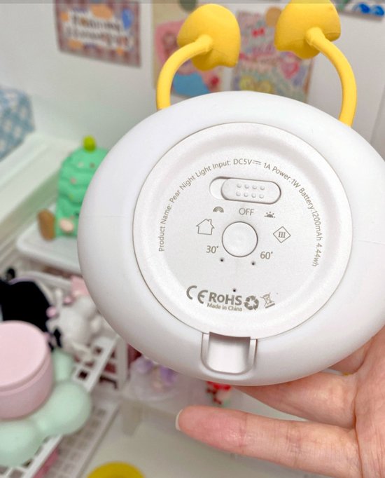 Schattig nachtlampje in de vorm van een aaiende eend - 7 kleuren en timerfunctie, oplaadbaar via USB, zacht siliconenmateriaal, met afneembare dop, nachtlampje en telefoonhouder als cadeau — afbeelding 5