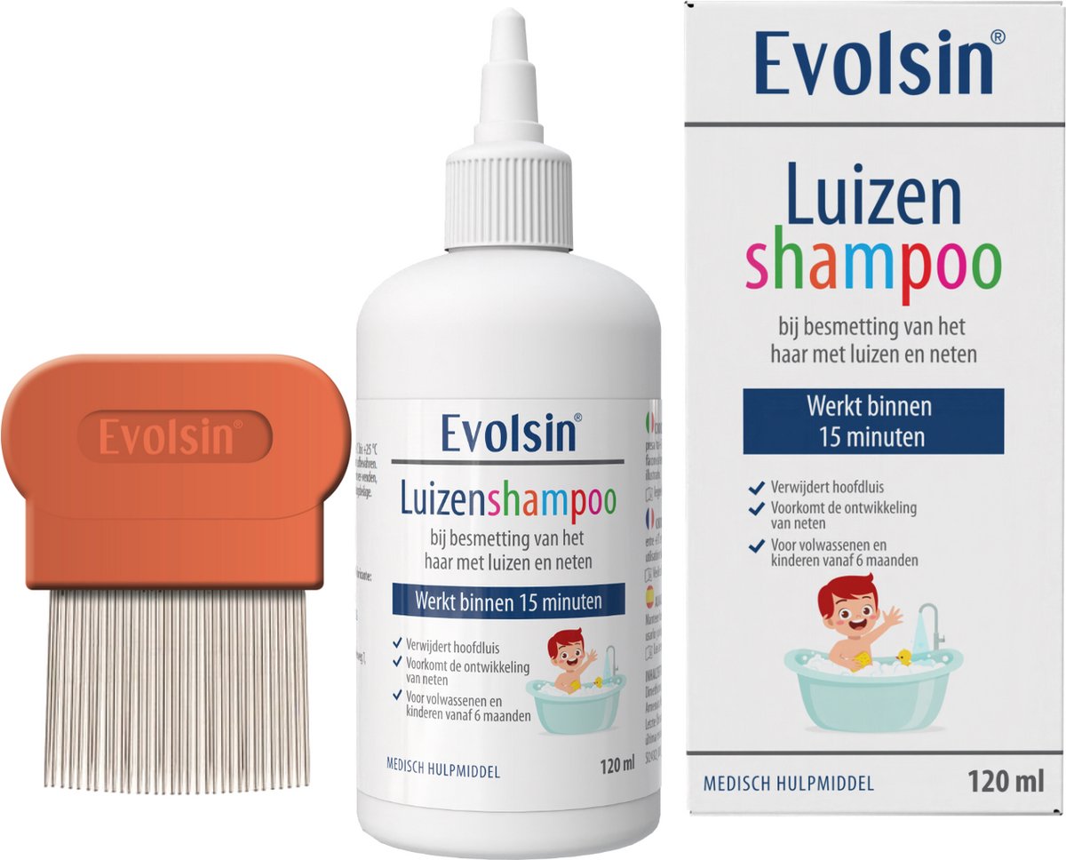 Evolsin Luizenshampoo – met metalen luizenkam