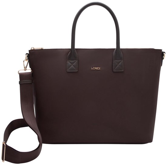 L.CREDI sac à main sac à épaule bandoulière Pura Handbag Chocolate marron foncé