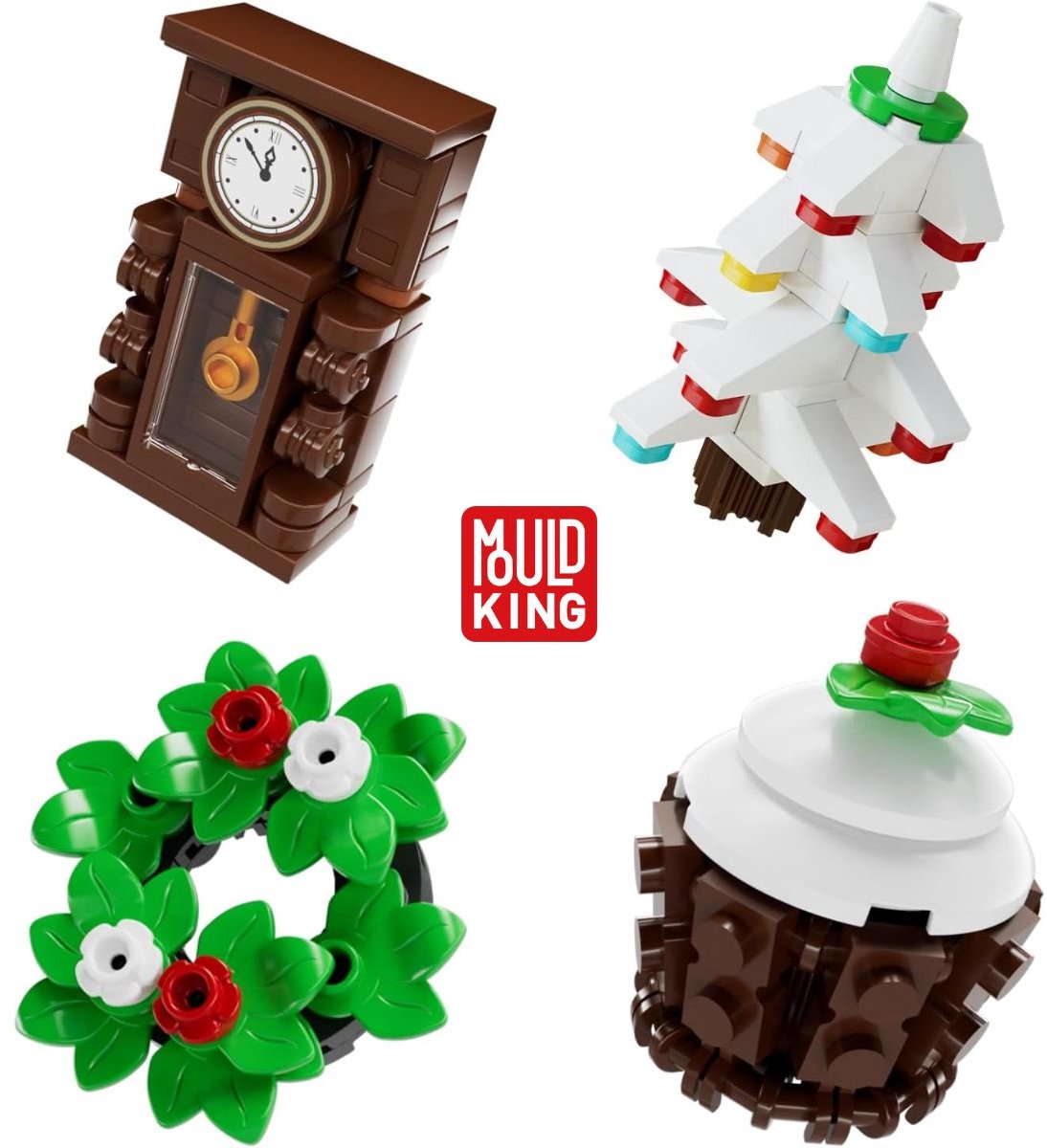 Mould King Kerst adventskalender #2 24-delig 2025 - 2026 aftelkalender bouwset | Incl. mini kerstversiering / decoratie | Creator classic bouwpakket geschikt voor lego | Educatief speelgoed ideas voor volwassenen & kinderen | 725 bouwstenen — afbeelding 12