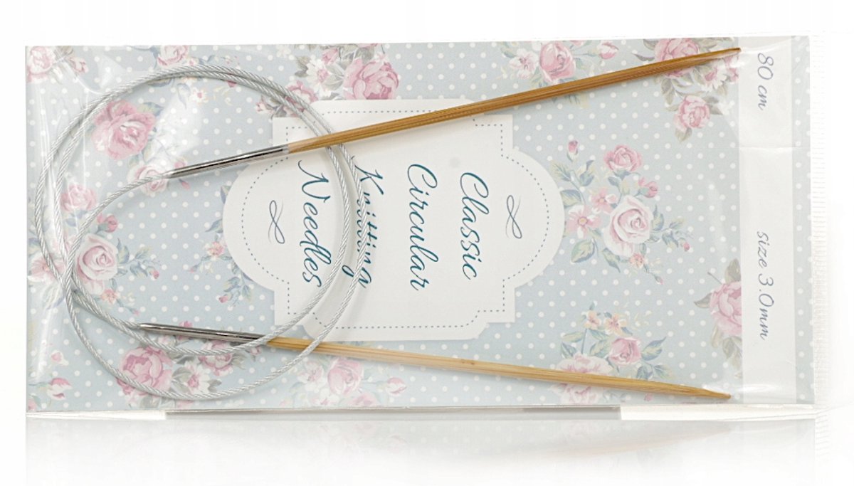 Bamboe Breinaalden met Staalkabel 80cm - 3.0mm