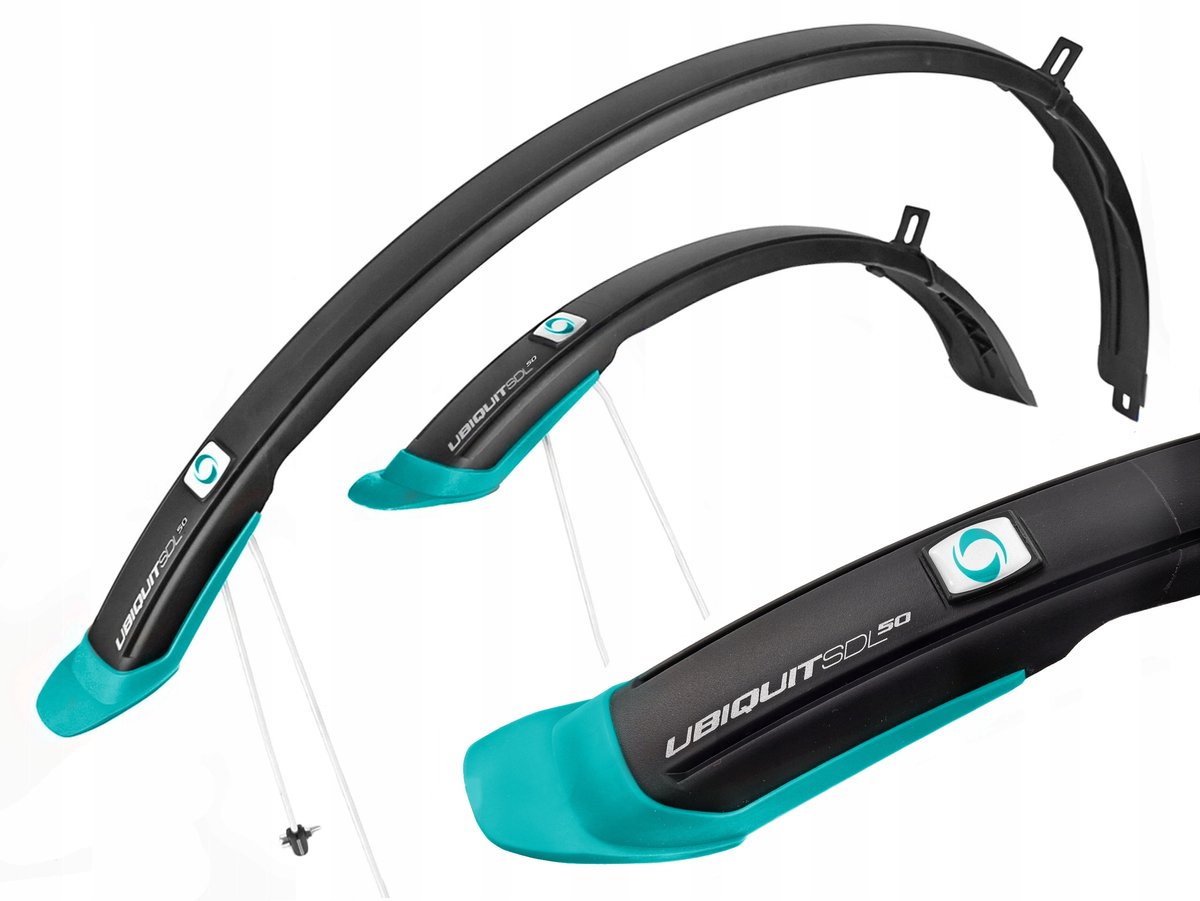 Simpla Ubiquit 50mm Fietsspatborden 28'' Zwart/Zeegroen