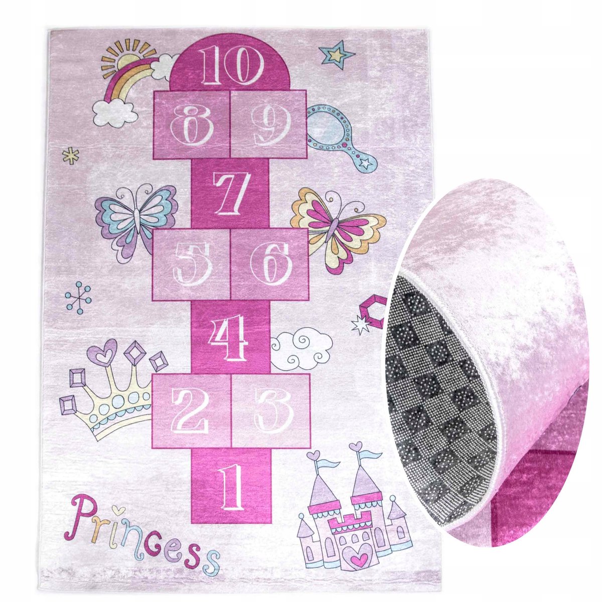 Antislip Kinderkleed Prinses Tikkertje 120x170 - Wasbaar