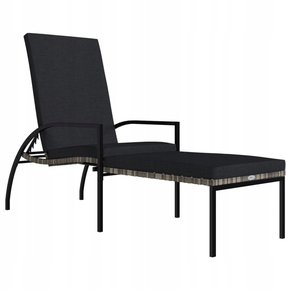 Luxe verstelbare loungestoel met voetenbank, rotan, voor terras en tuin