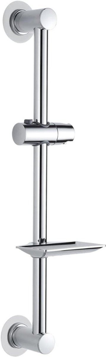 Goodivery® - Doucheset - Douche Set - Douchesysteem - 11 Douchegordijnstang, spijkervrije - houder en zeepbakje - 58x 16x 58cm - Zilver