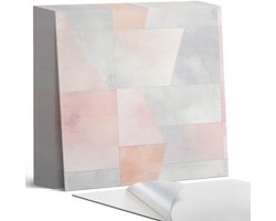 Coloray Plaktegels - Geometrie in pastels Zelfklevende Tegels - 20 cm x 20 cm - Romig Plaktegels - 20 stuks - Vierkant PVC Tegels - Plaktegels Badkamer - Plaktegels Vloer - Vinyl Tegels Zelfklevend - Wandtegel Zelfklevend