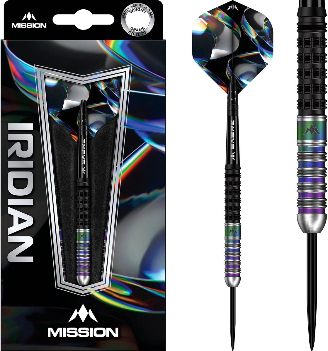 Mission Iridian Black Coral PVD 90% - Dartpijlen