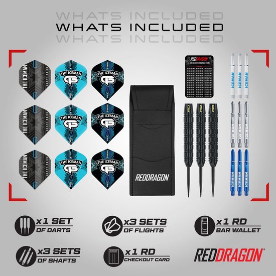 Red Dragon Gerwyn Price Iceman Brass Dartshopper Exclusives - Dartpijlen van Merkloos — afbeelding 5