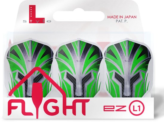 L-STYLE EZ L1 PRIME SERIES GREEN CLEAR WHITE - DART FLIGHTS van L-Style — afbeelding 3