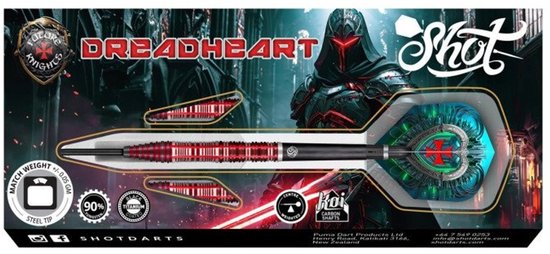 Shot Future Knights Dreadheart 90% - Dartpijlen van Shot! — afbeelding 5