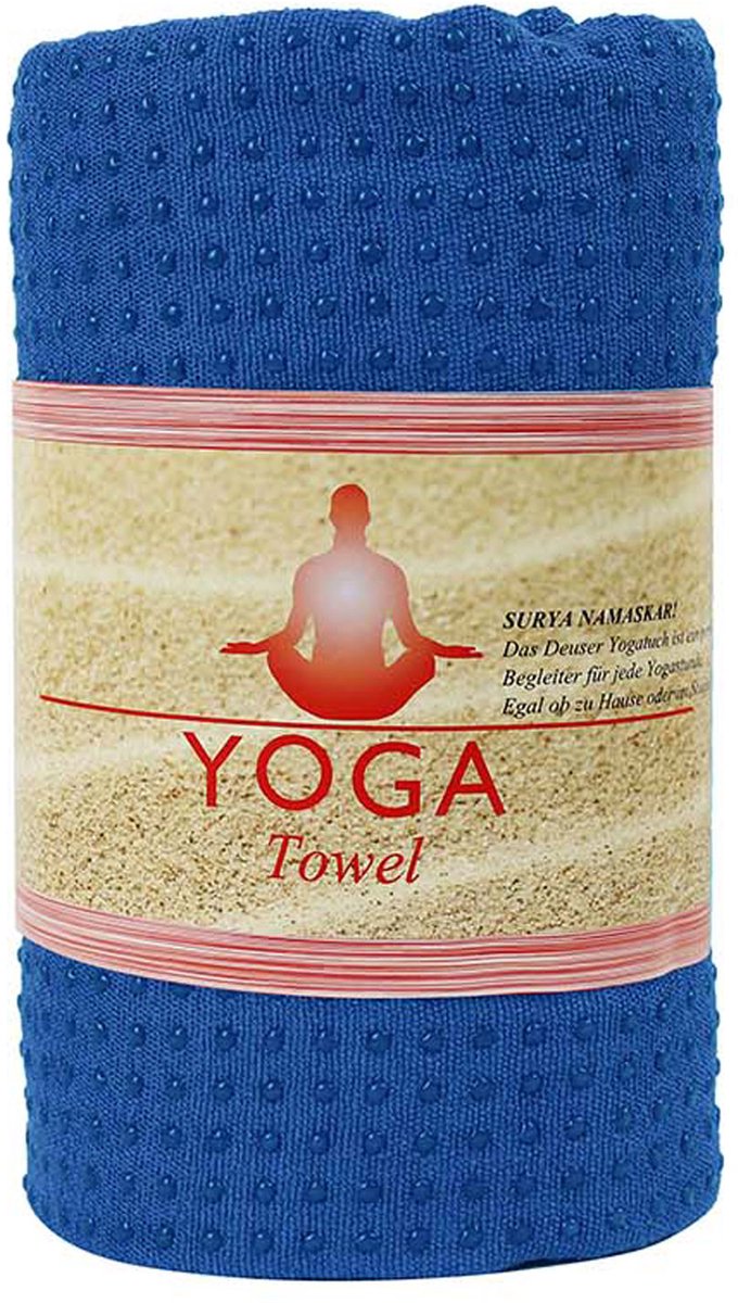 Deuser yoga Handdoek met Antislip Noppen Blauw