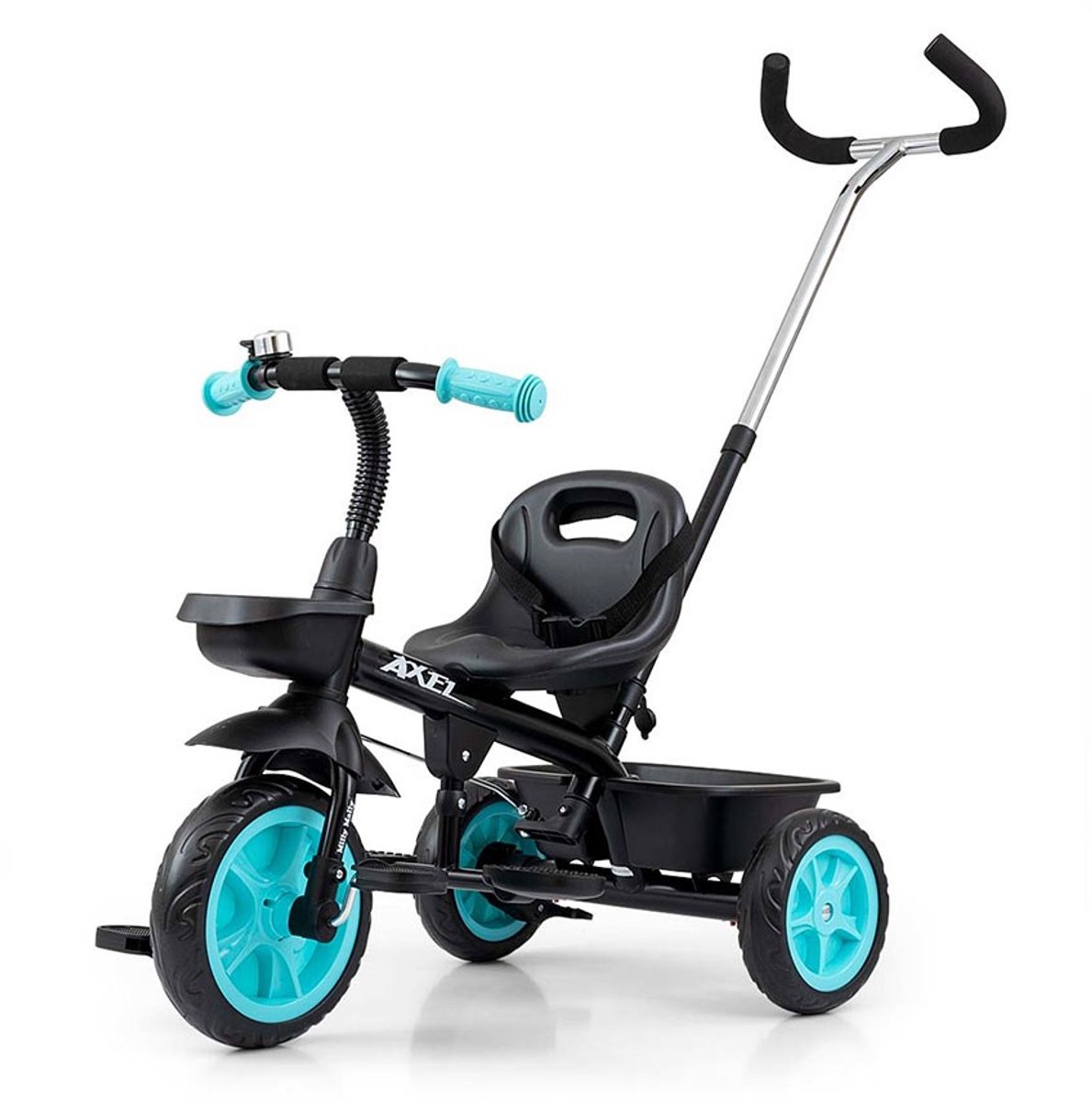 Milly Mally Axel driewieler met duwstang zwart - Kinderdriewieler