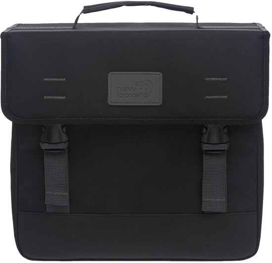 New Looxs Origin Single - Enkele Fietstas - Waterdicht Polyester - Afneembare Fietstas met Haken - 17 Liter - Zwart