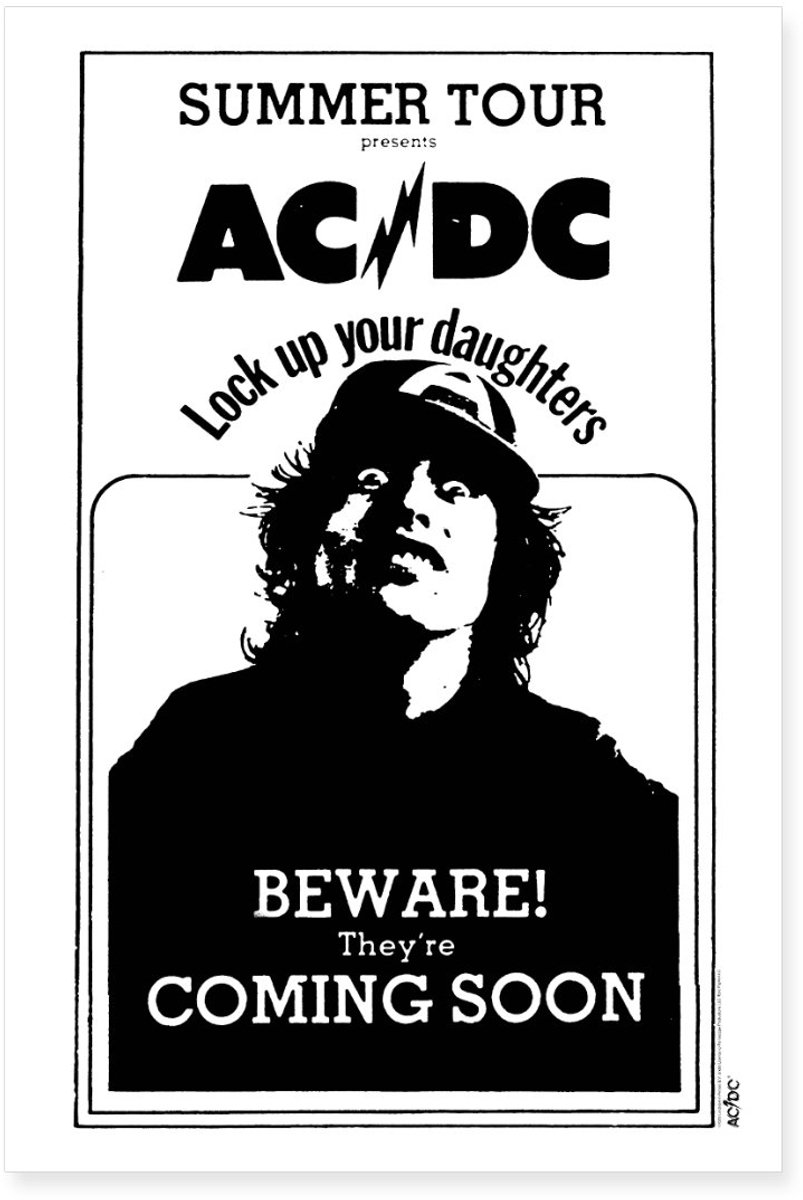 AC/DC The Sounds Summer Tour Coming Soon Poster 60x90 cm