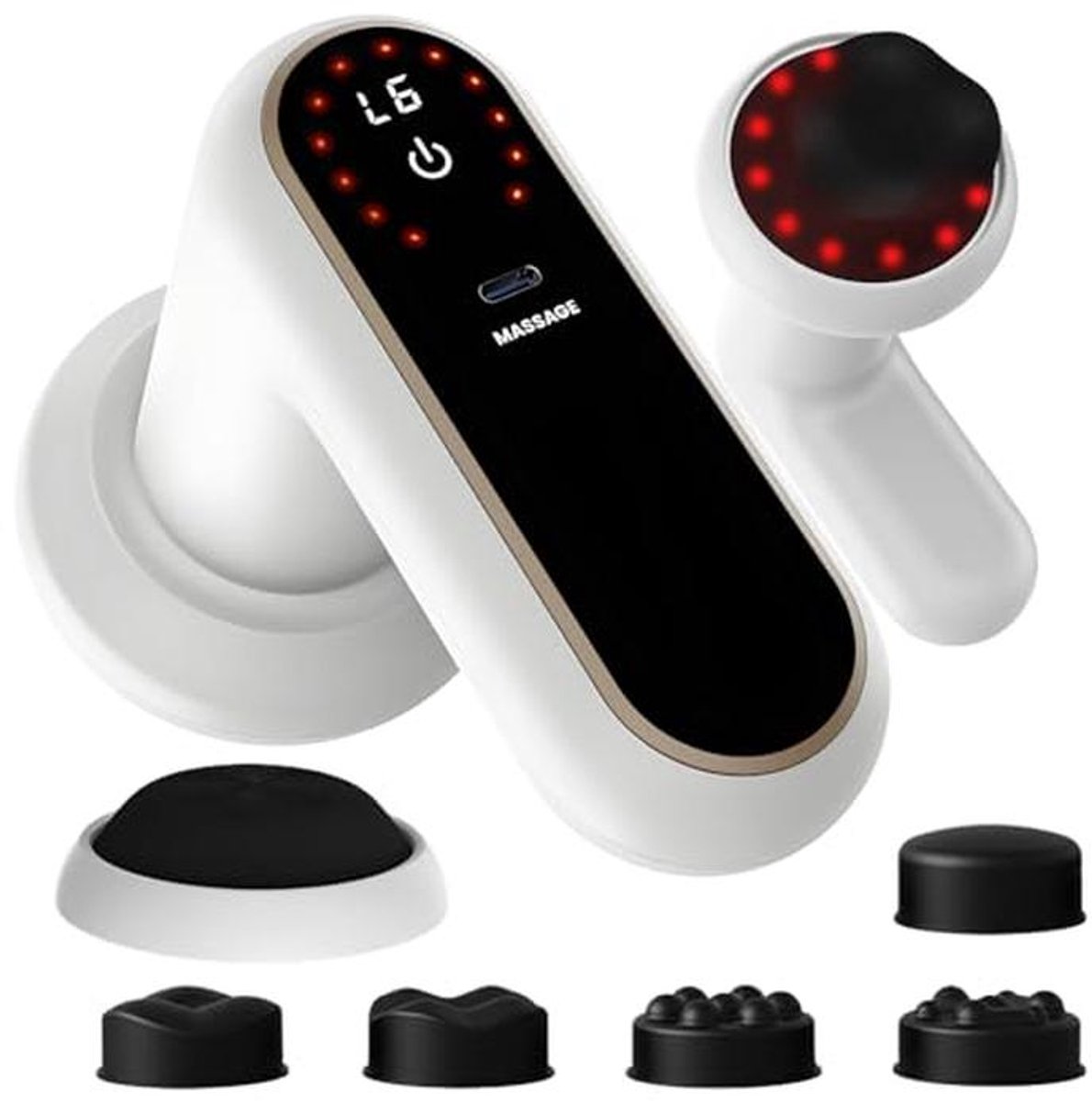Anti-cellulitis massageapparaat met verwarming en meerdere massagekoppen