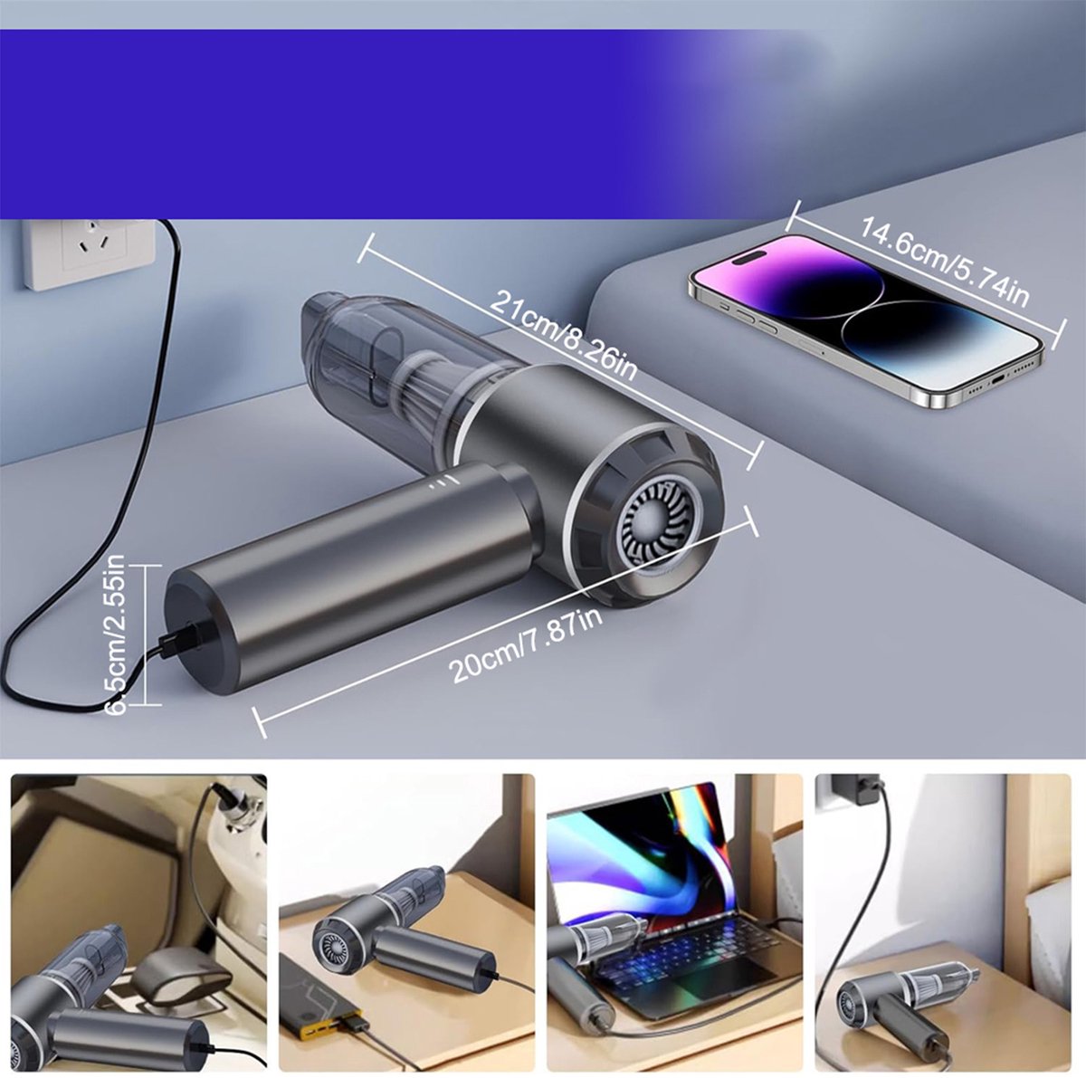 ALL4DOGS MODFU Draadloze Handstofzuiger 15KPa Zuigkracht - afbeelding 3