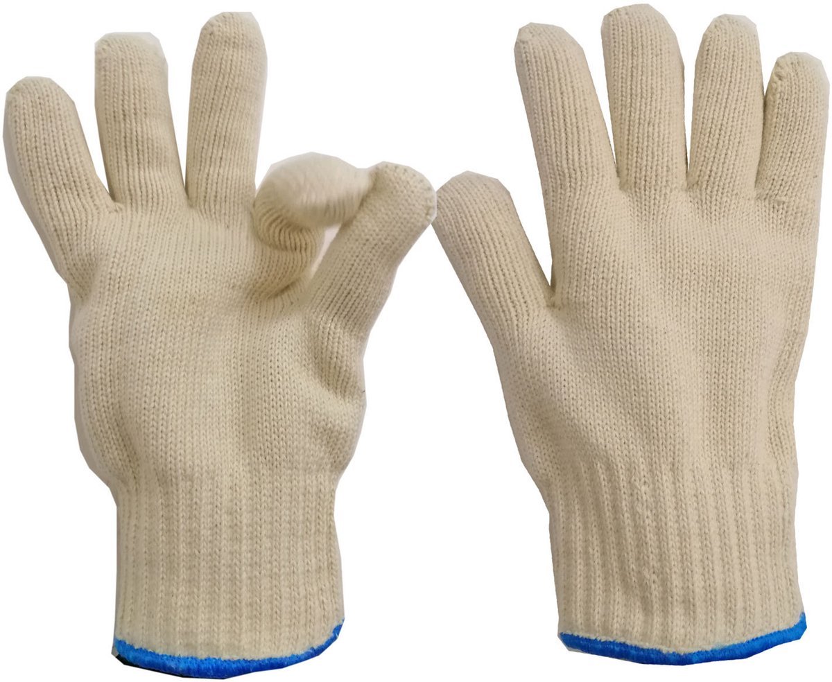 Handschoenen - Ovenhandschoenen - Ovenhandschoenen hittebestendig - BBQ handschoenen - Anti-verbrandingshandschoen - Dikke gebreide katoen - Voor binnen en buiten - Voor oven-Airfryer-Hoge temperatuur grill-Warme gerechten- Tuinieren