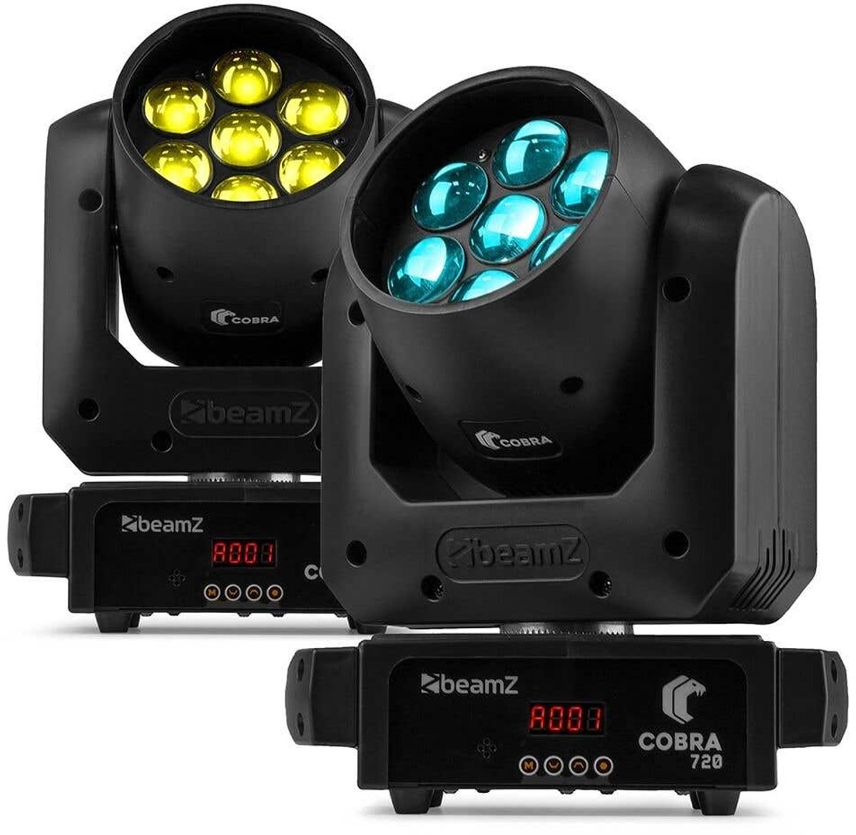 BeamZ Cobra 720 LED set van 2 wash moving heads - 140W