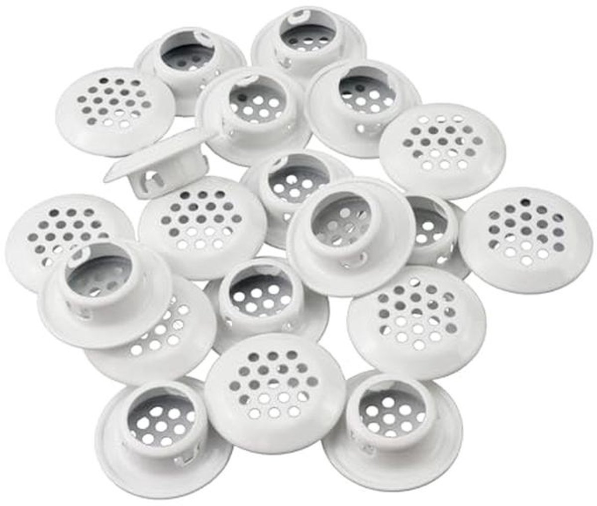 Ronde Ventilatieroosters 20 stuks 19 mm - Roestvrijstalen Luchtopeningen Voor Keuken, Badkamer en Kasten