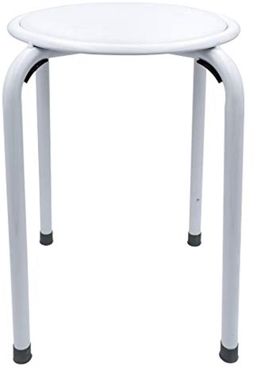 Badkamerkruk Aluminium Wit 37 x 44 cm - Veilig en Comfortabel