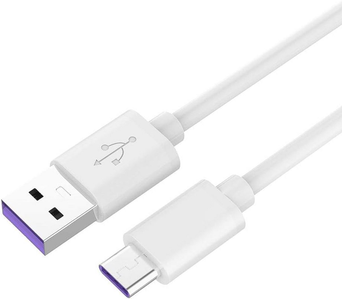 Robuuste USB-C naar USB 2.0 Snellaad- en Datakabel 1 Meter Wit