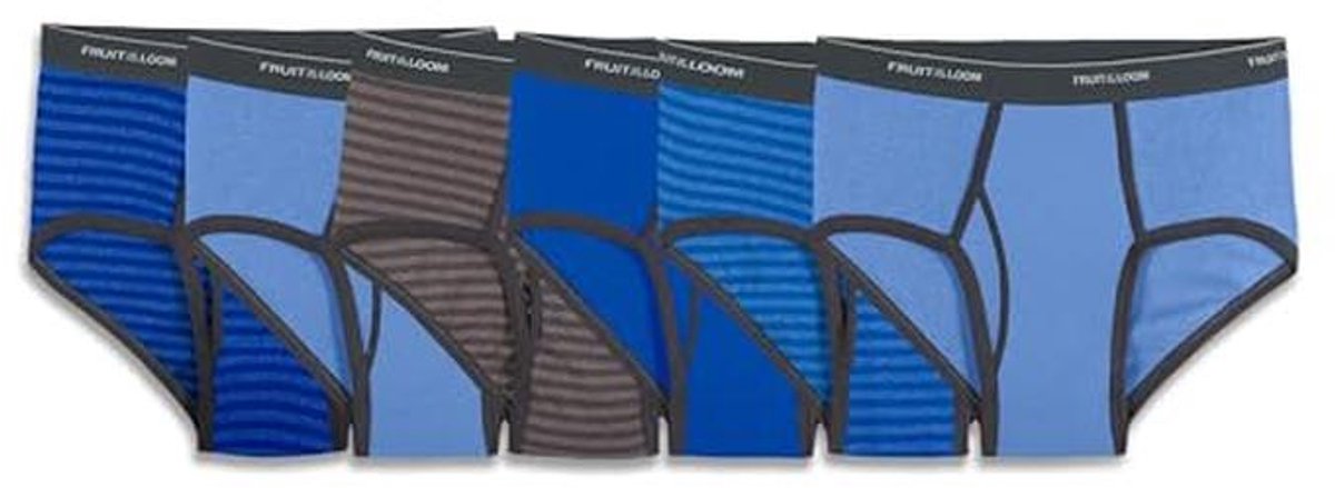 6-Pack Fashion Briefs voor Mannen - Gestreept en Effen Ontwerp